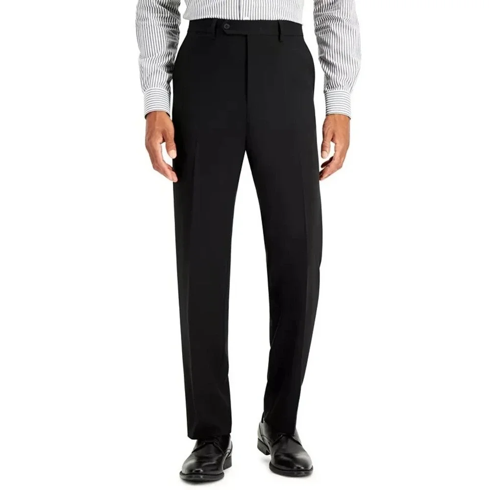 Nautica Men's 2-pc Suit Blazer Jacket 44R Pants 38W 32L Solid Black